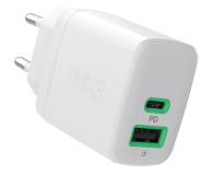 Green Cell PowerSource Duo30 30W USB-C USB-A Power Delivery biały - 1528925 - zdjęcie 1